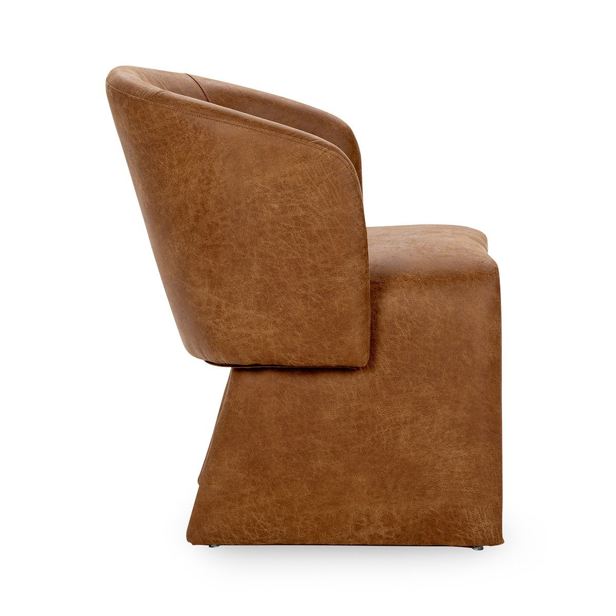 Dark Brown Upholstered Dining Chair