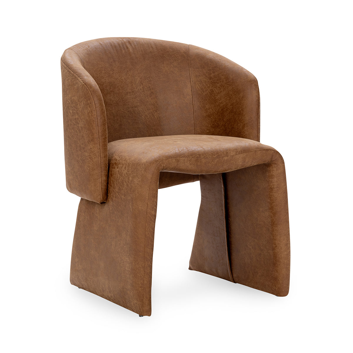 Dark Brown Upholstered Dining Chair
