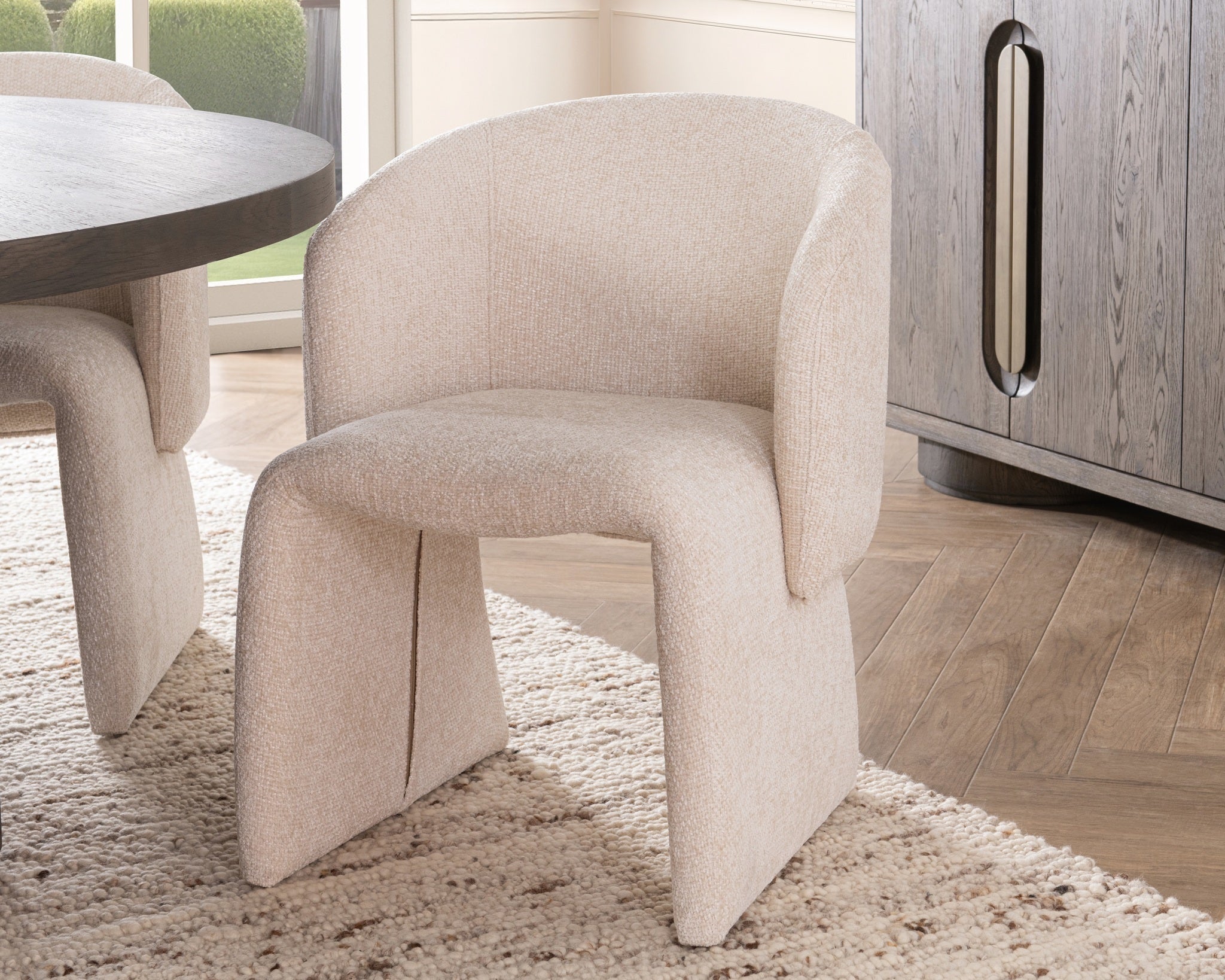 Natural Upholstered Dining Chair
