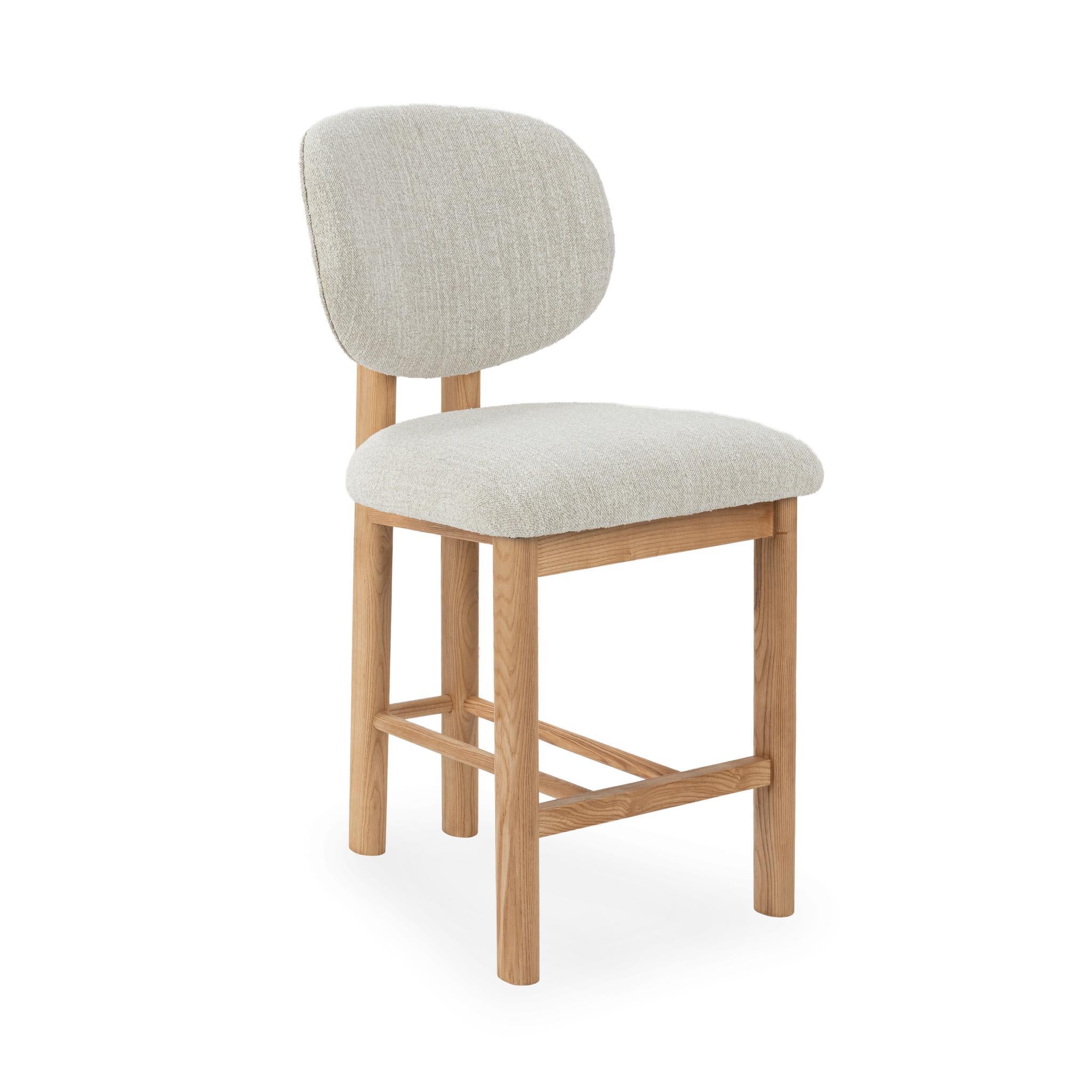 Autumn Cream Upholstered Counter Stool