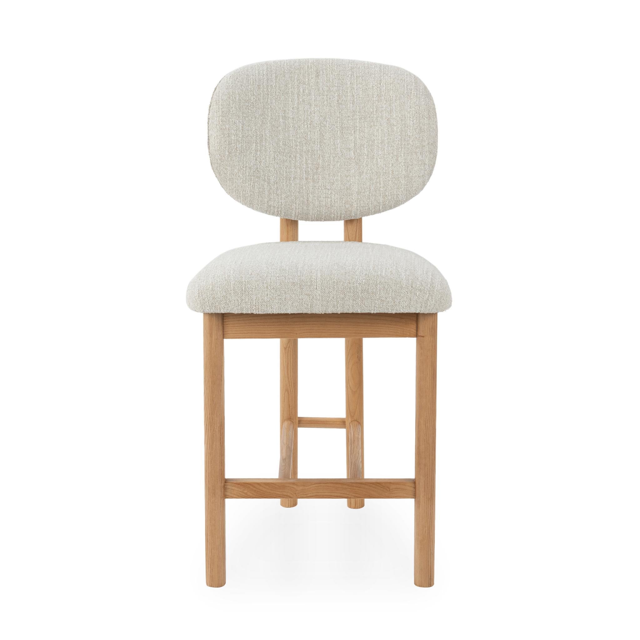 Autumn Cream Upholstered Counter Stool