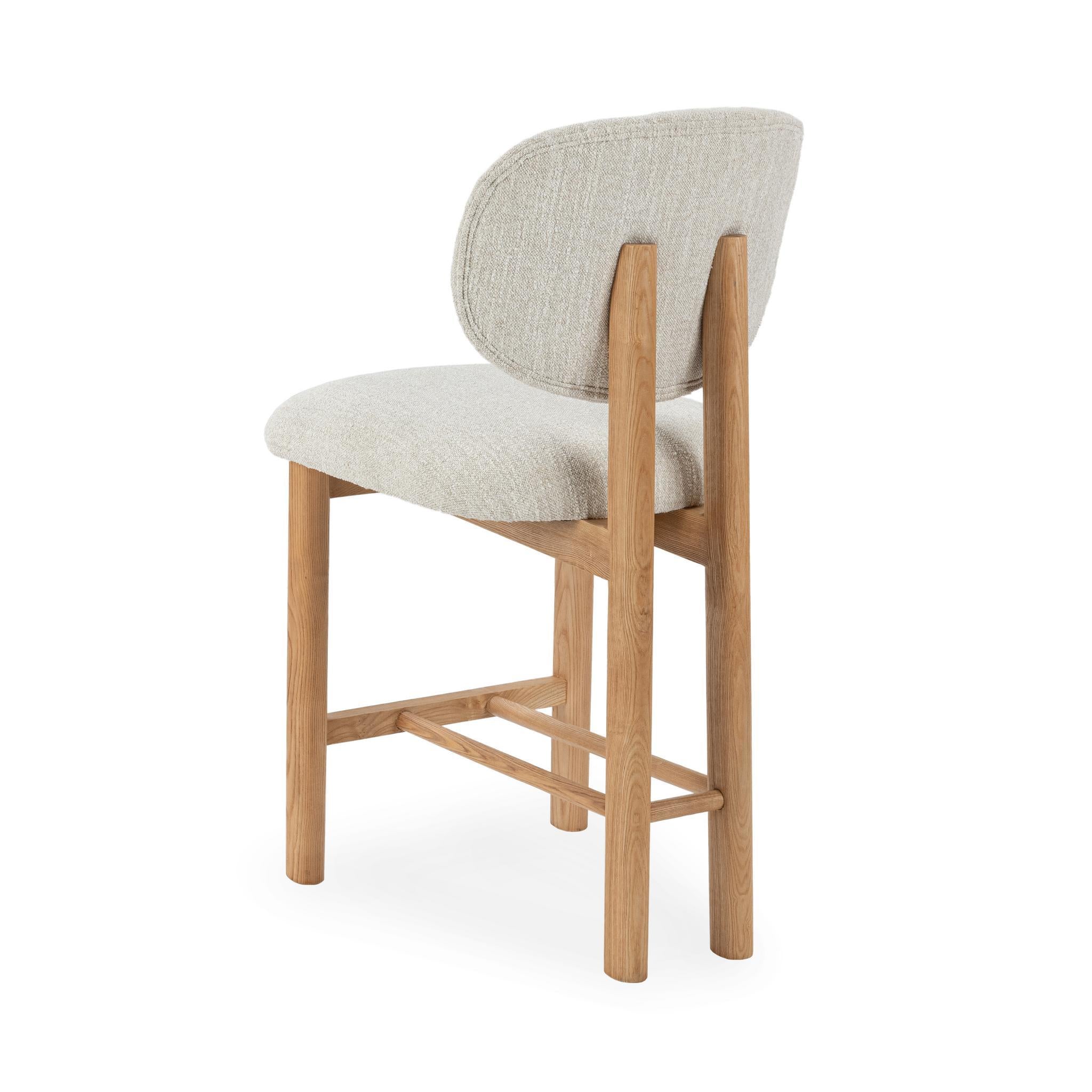 Autumn Cream Upholstered Counter Stool