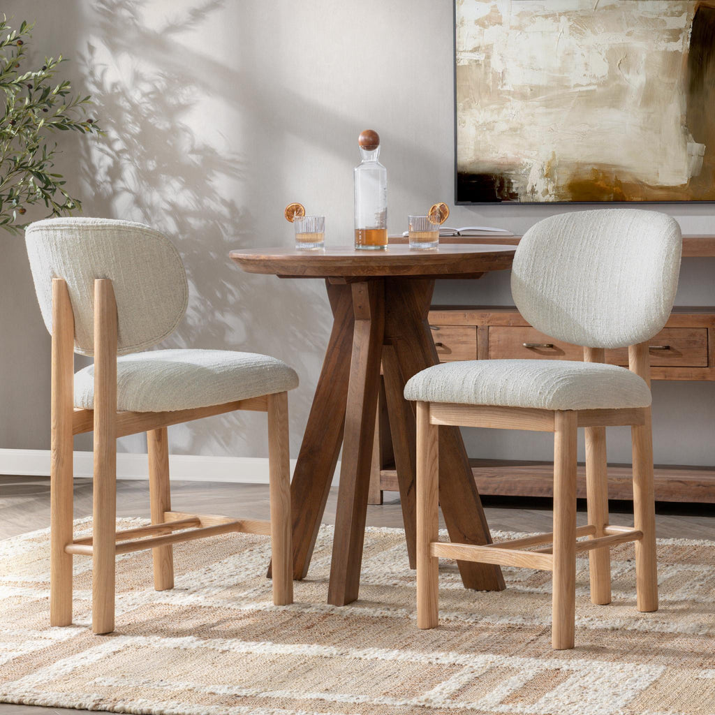 Autumn Cream Upholstered Counter Stool