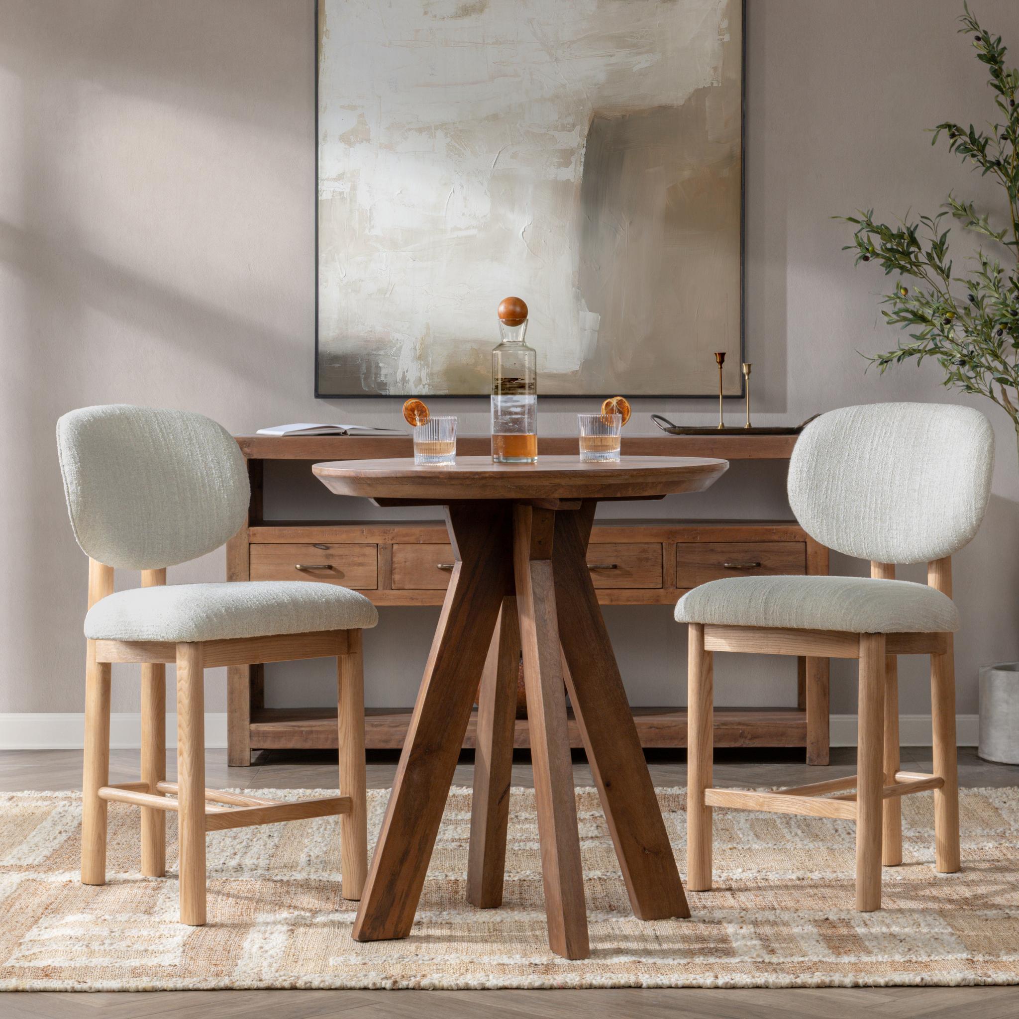 Autumn Cream Upholstered Counter Stool