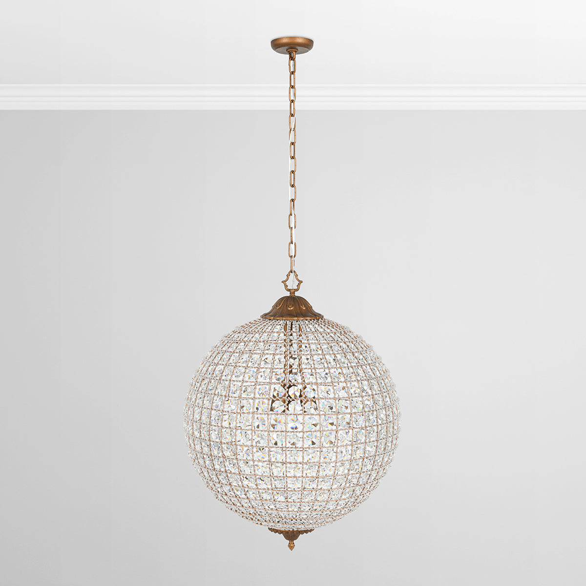 Crystal Brass Chandelier