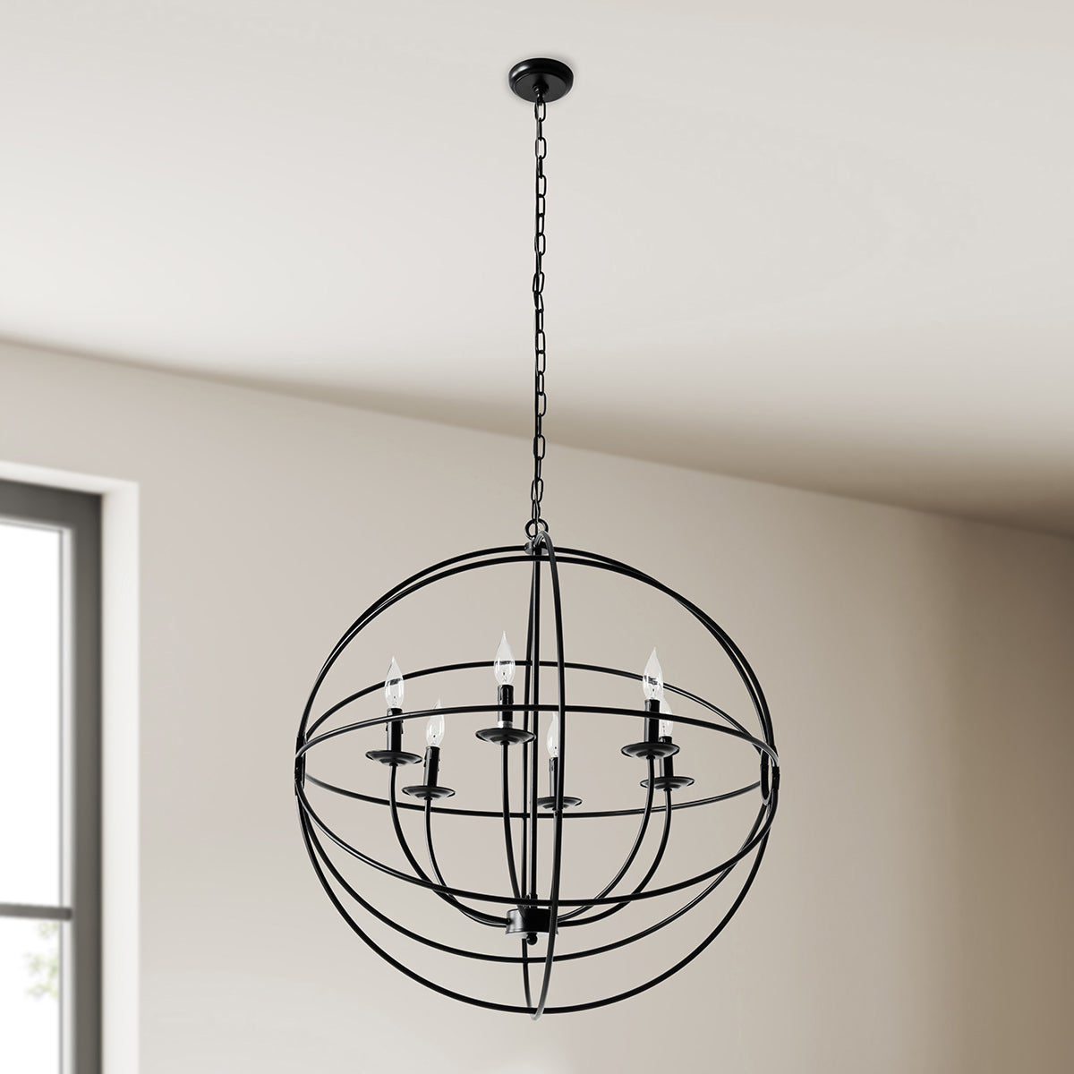 Industrial Iron Chain Chandelier