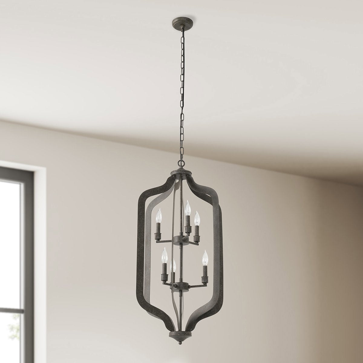 Modern Iron-Cable Chandelier