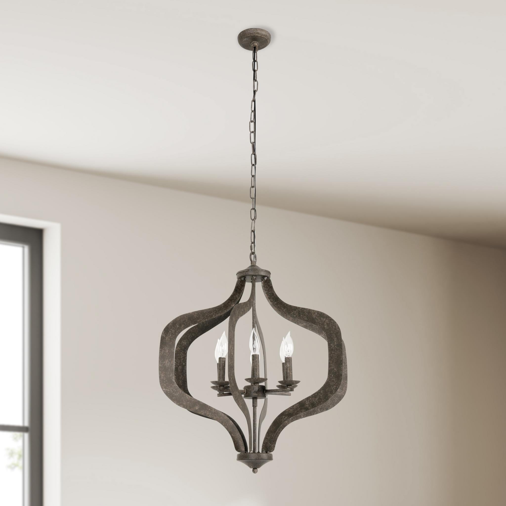 Modern Iron-Cable Chandelier