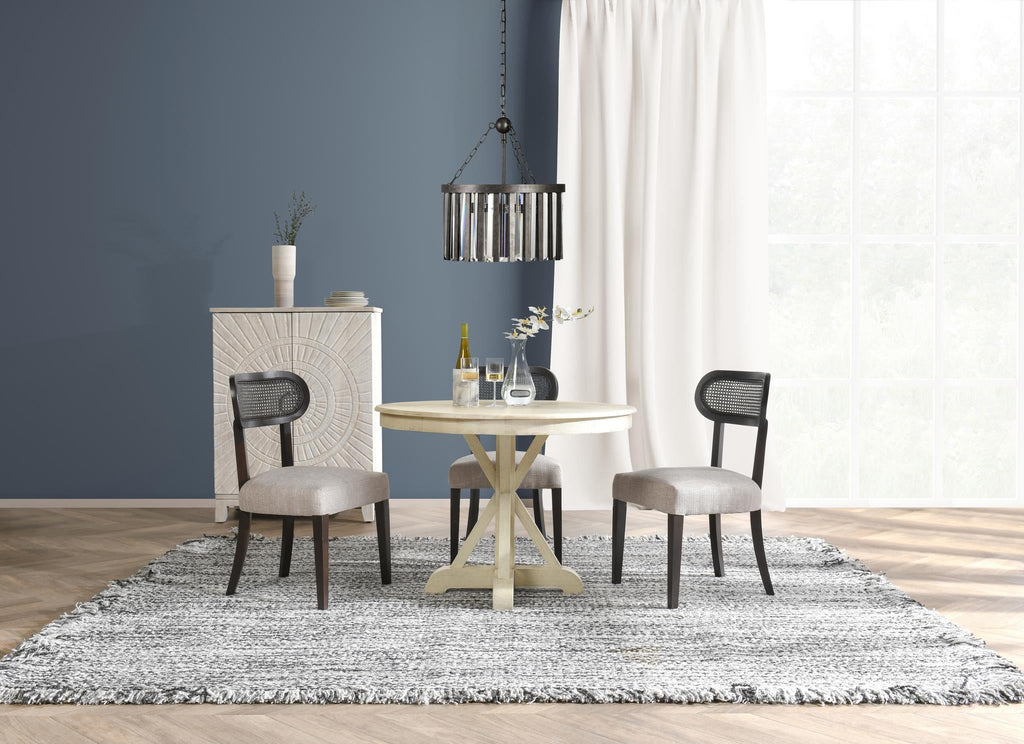 Pewter Glass 4-Bulb Chandelier