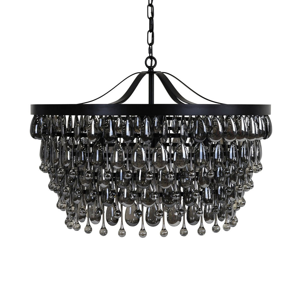 Compact Glass Round Chandelier
