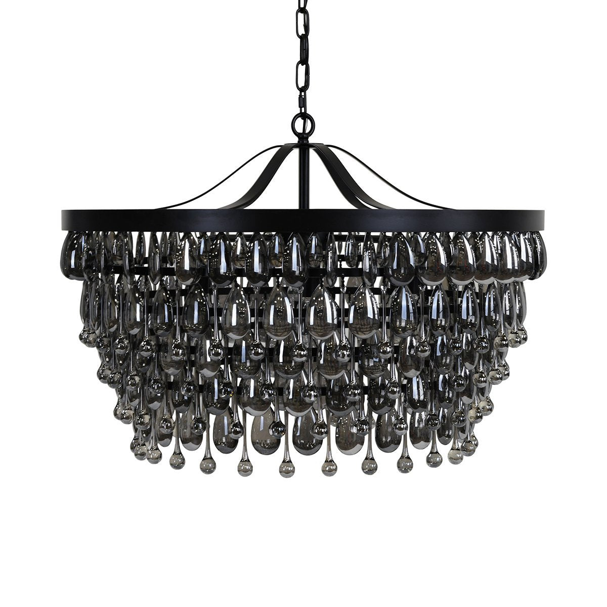 Compact Glass Round Chandelier