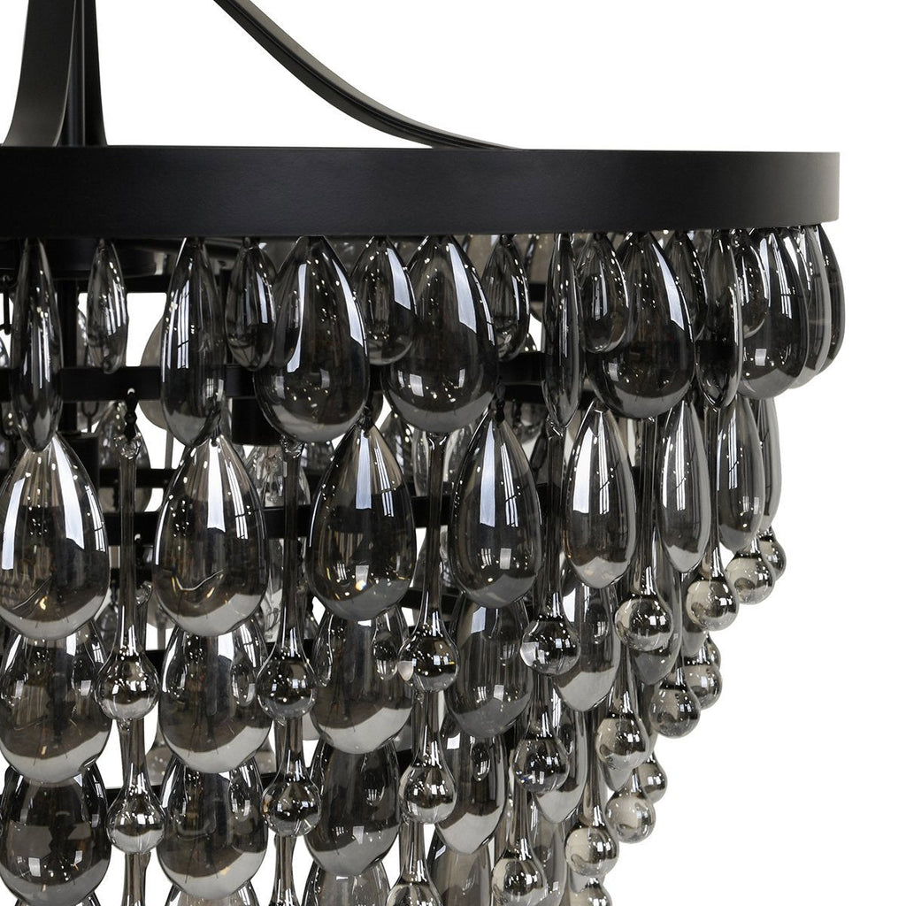 Compact Glass Round Chandelier