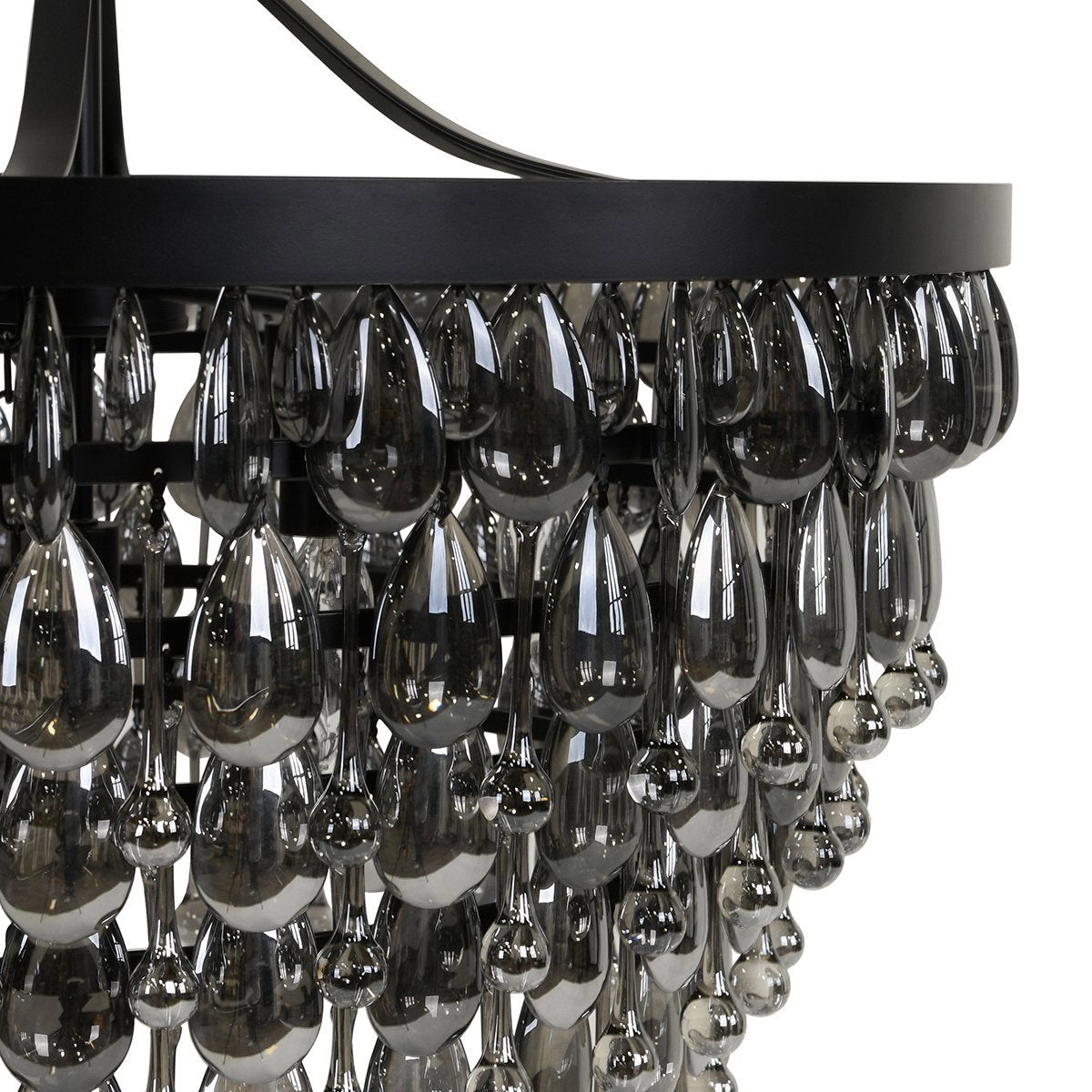Compact Glass Round Chandelier