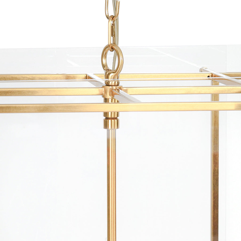 Acrylic Square Chandelier - Gold