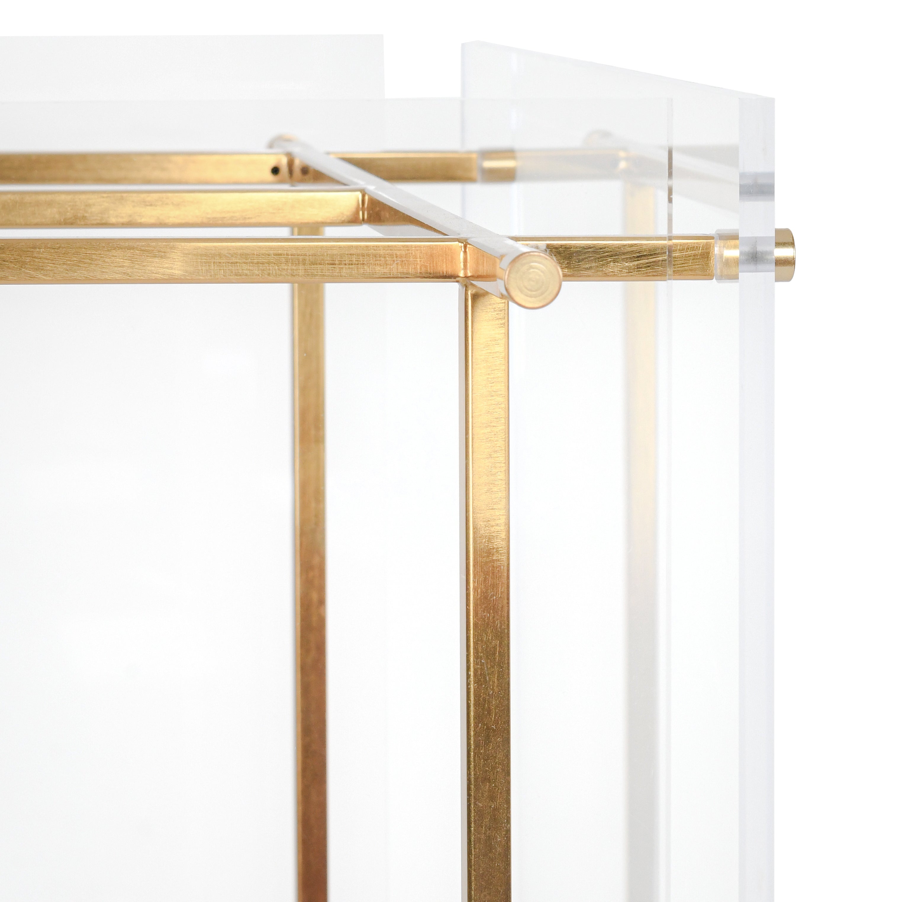 Acrylic Square Chandelier - Gold