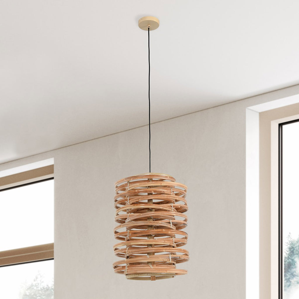 Timeless Natural Rattan Pendant