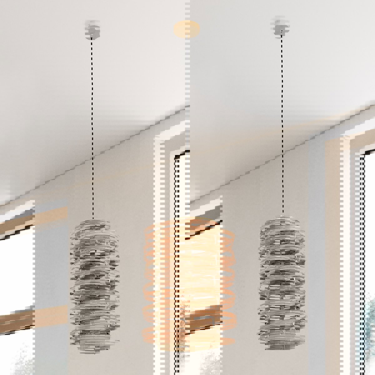 Timeless Natural Rattan Pendant