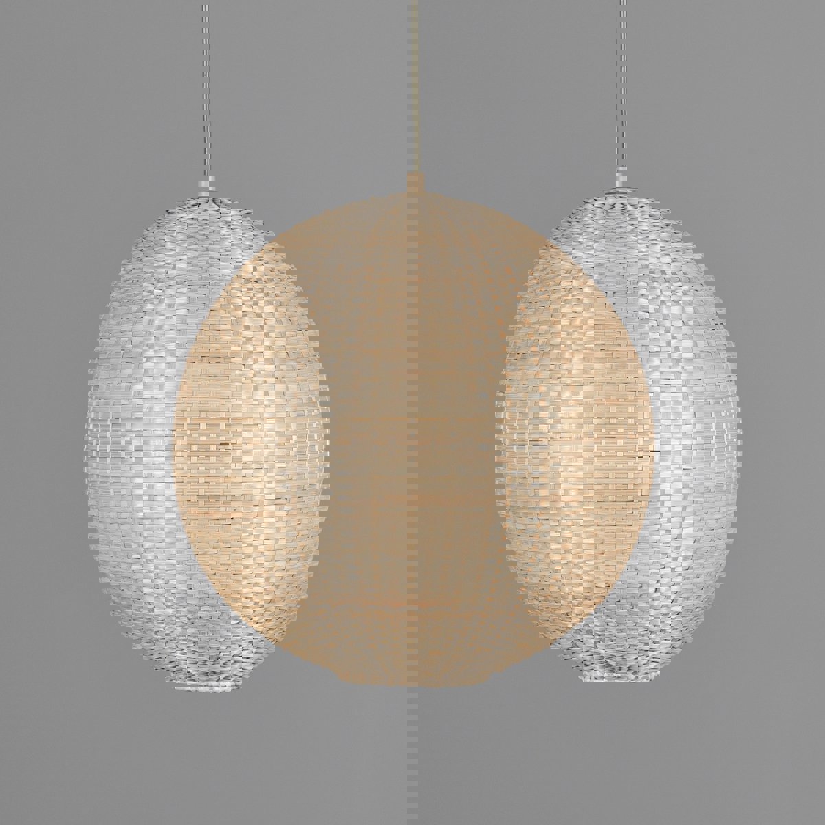 Nature Bamboo Iron Pendant