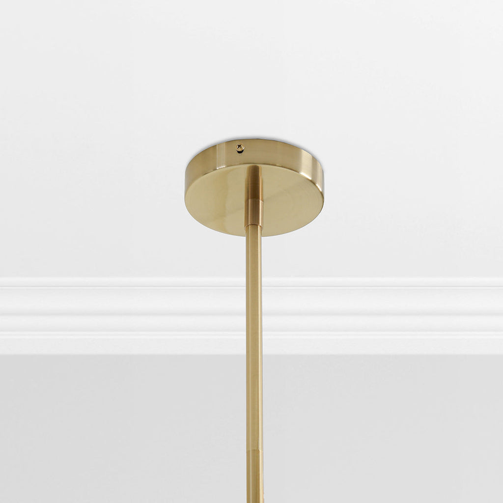 Timeless Clear Glass Brass Chandelier