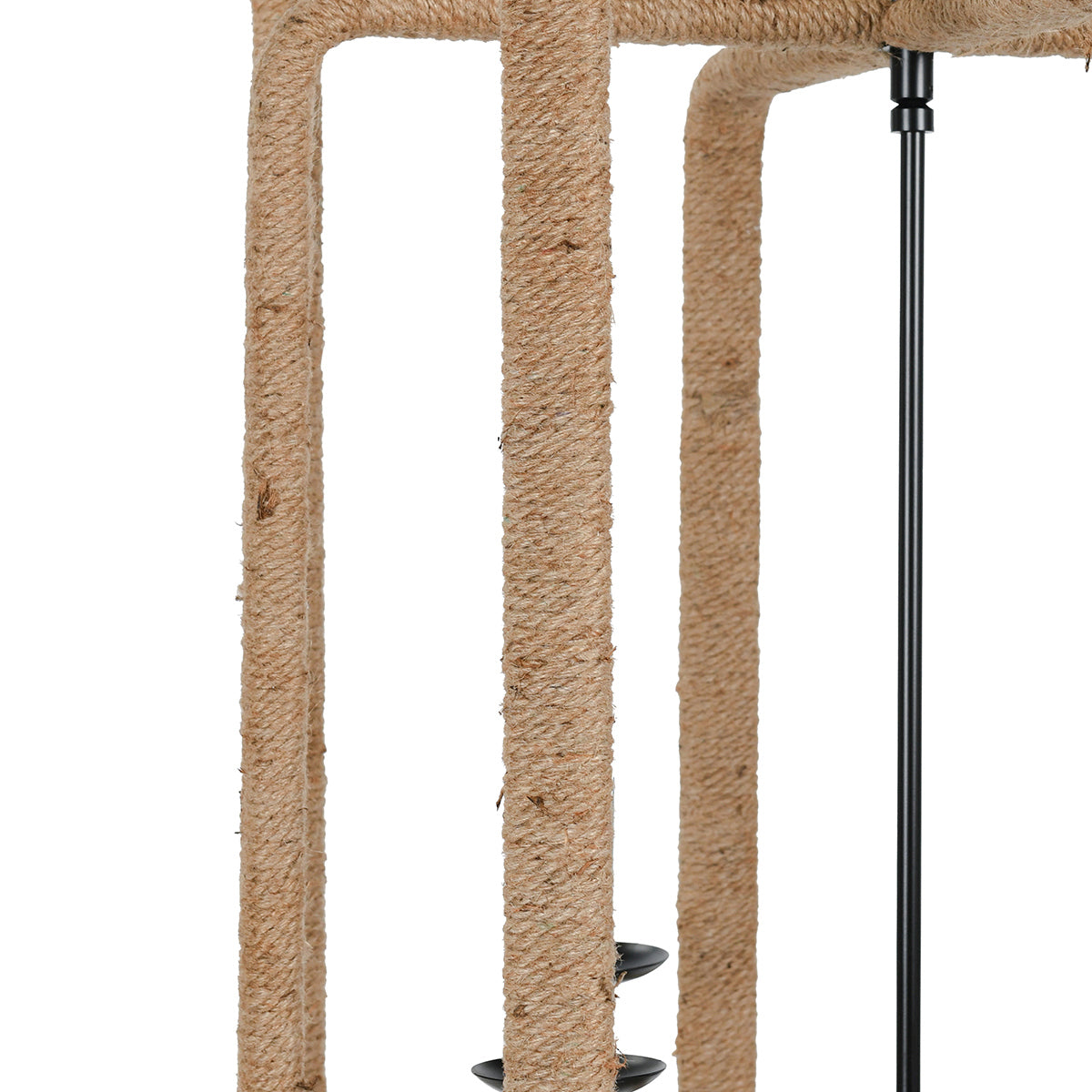 Jute Iron Warm Glow Chandelier