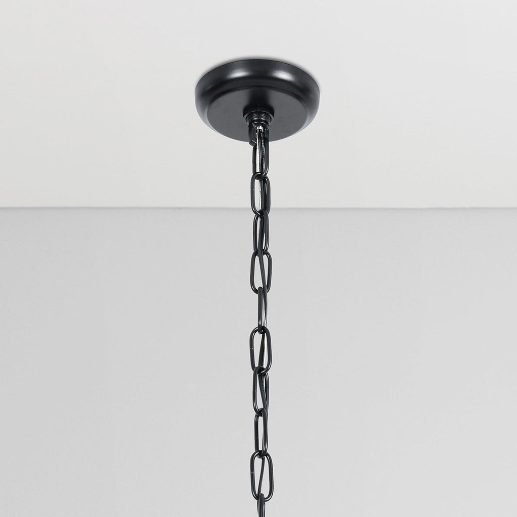 Jute Iron Warm Glow Chandelier