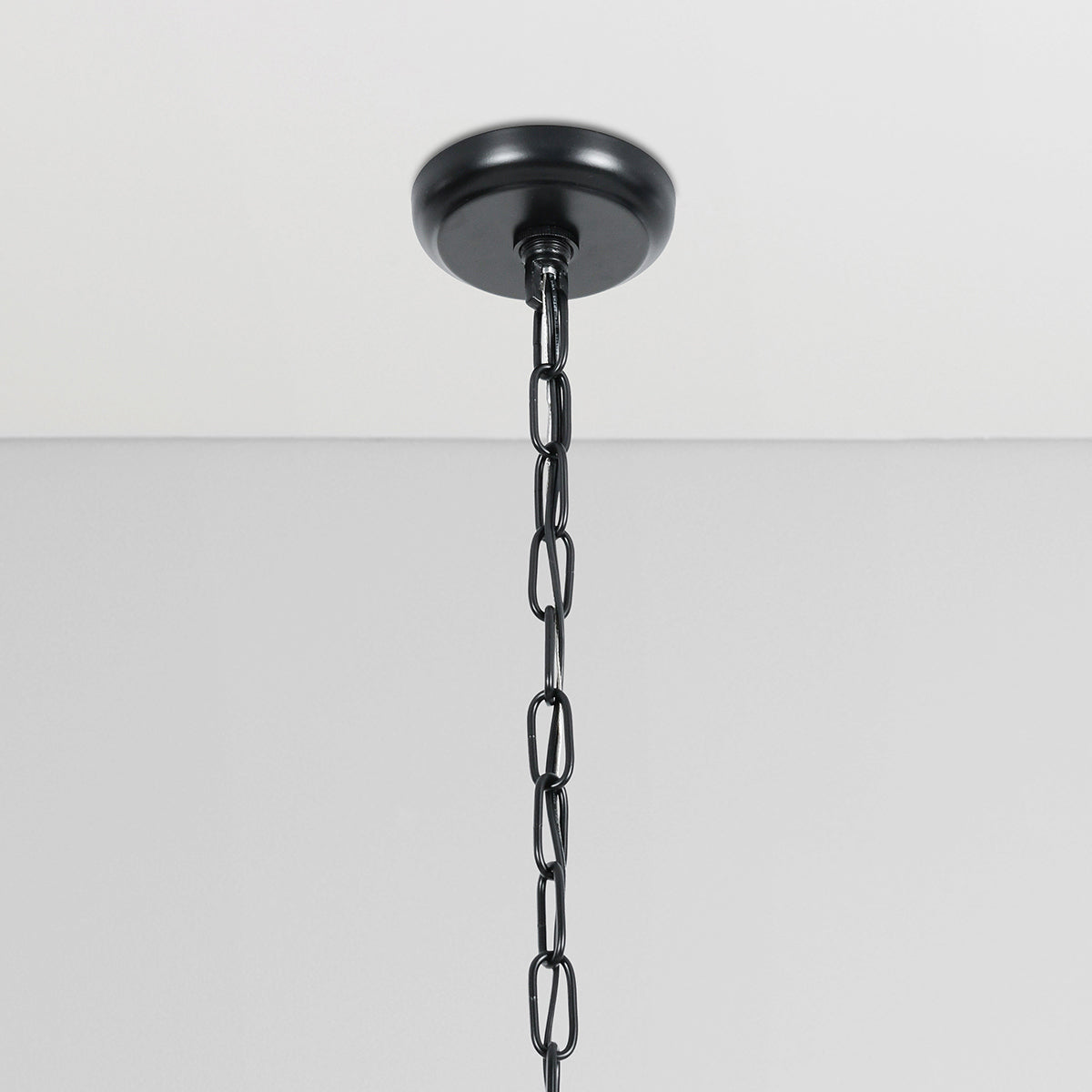 Jute Iron Warm Glow Chandelier