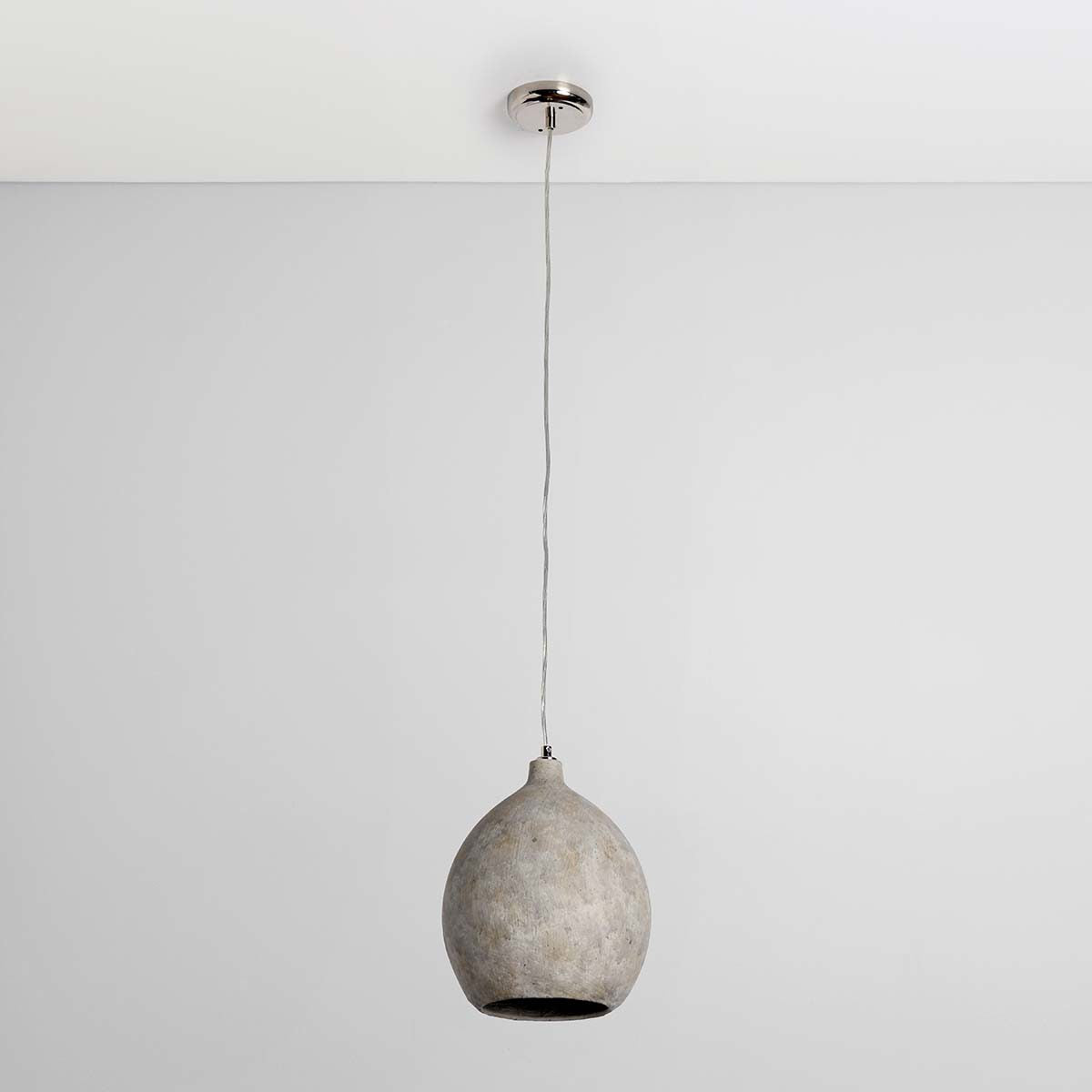 Deep Gray Concrete Round Pendant