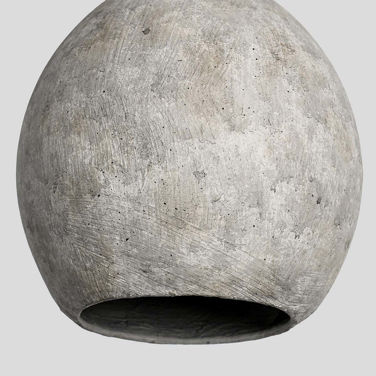 Deep Gray Concrete Round Pendant