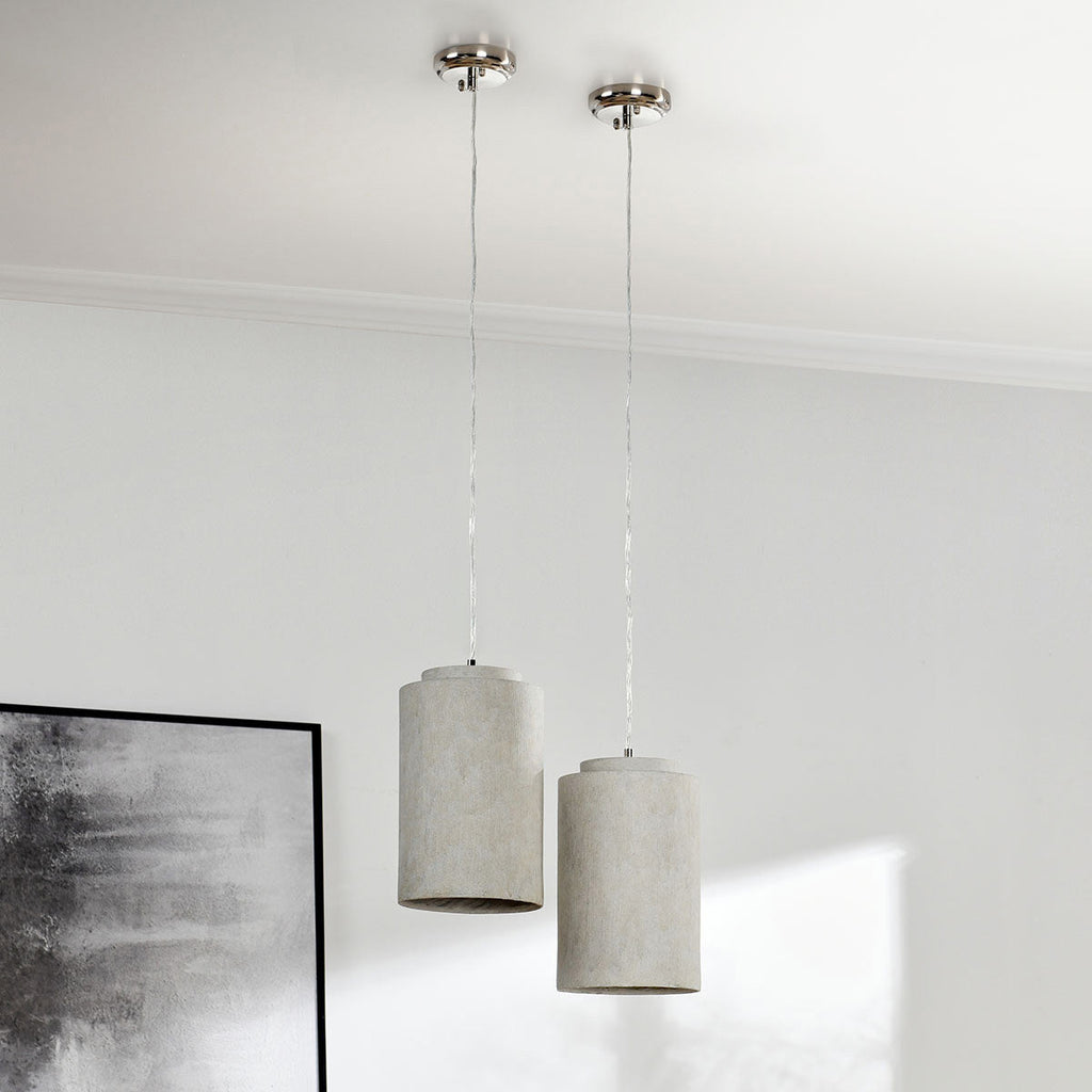 Concrete Industrial Round Pendant