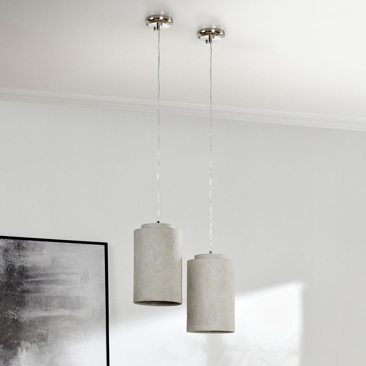 Concrete Industrial Round Pendant