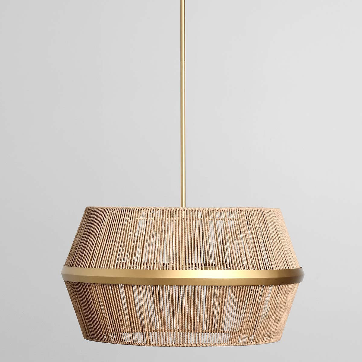 Woven Rattan Round Chandelier
