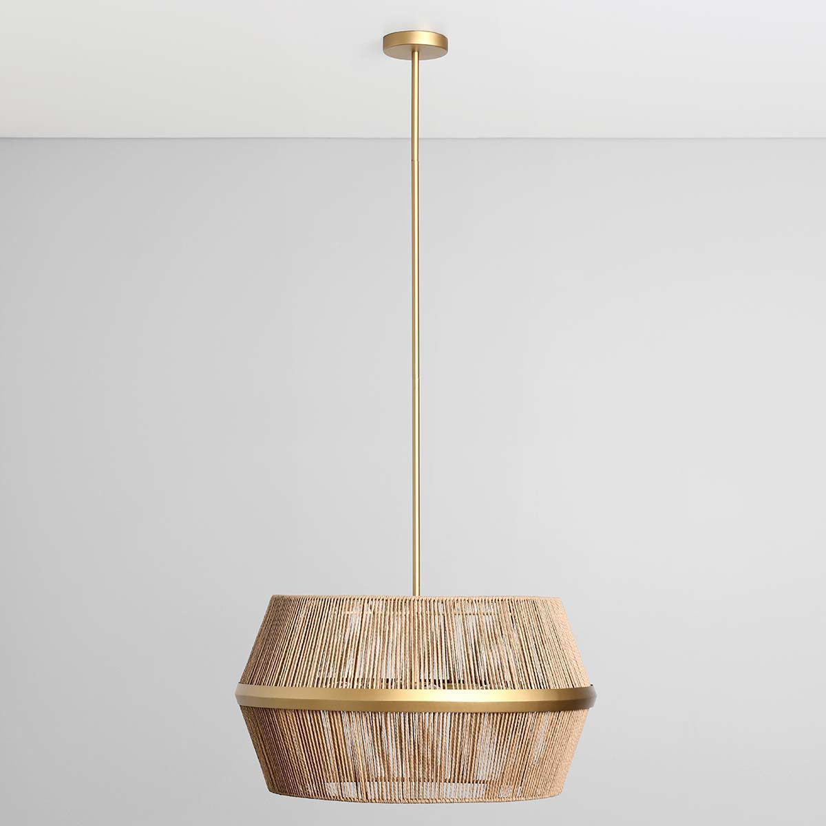 Woven Rattan Round Chandelier