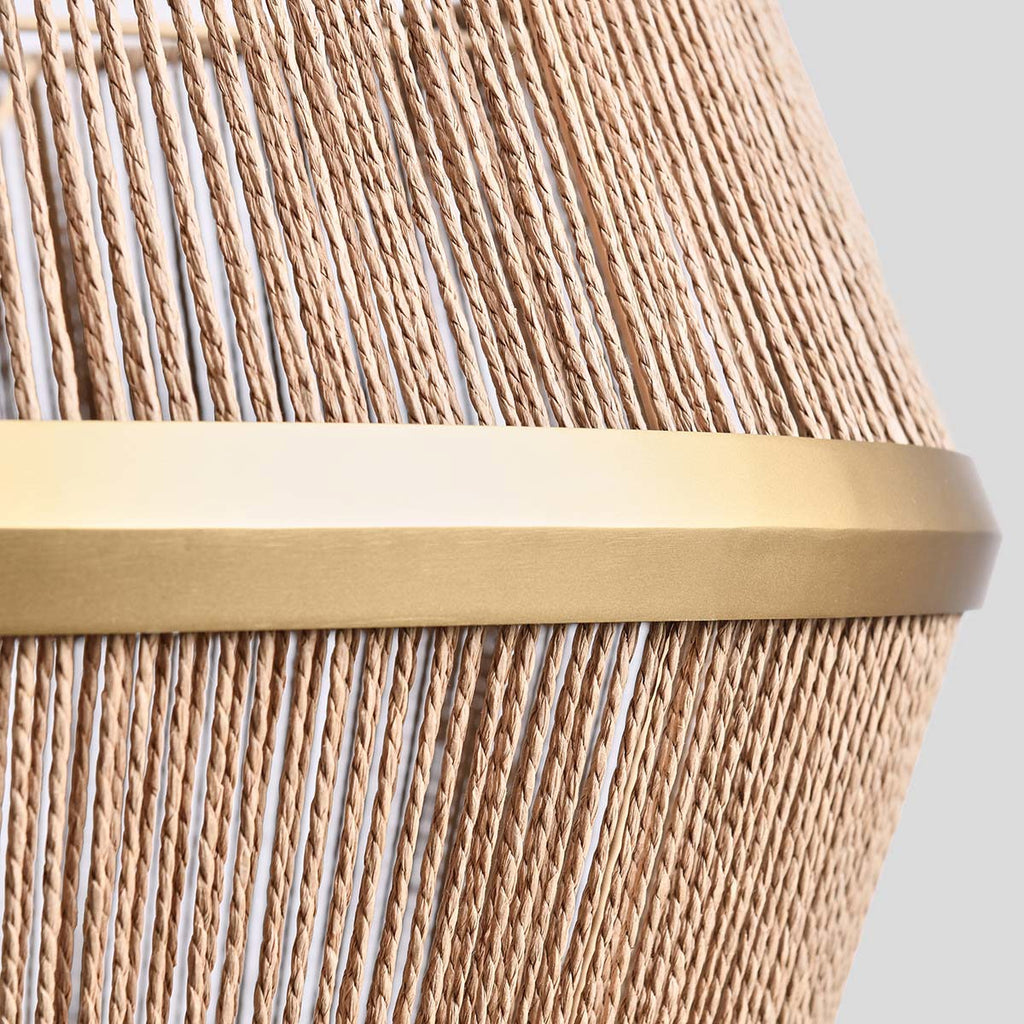 Woven Rattan Round Chandelier