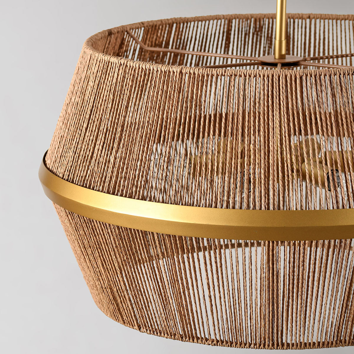 Woven Rattan Round Chandelier