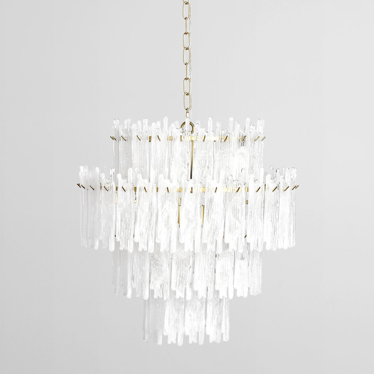 Sleek Glass Round Chandelier