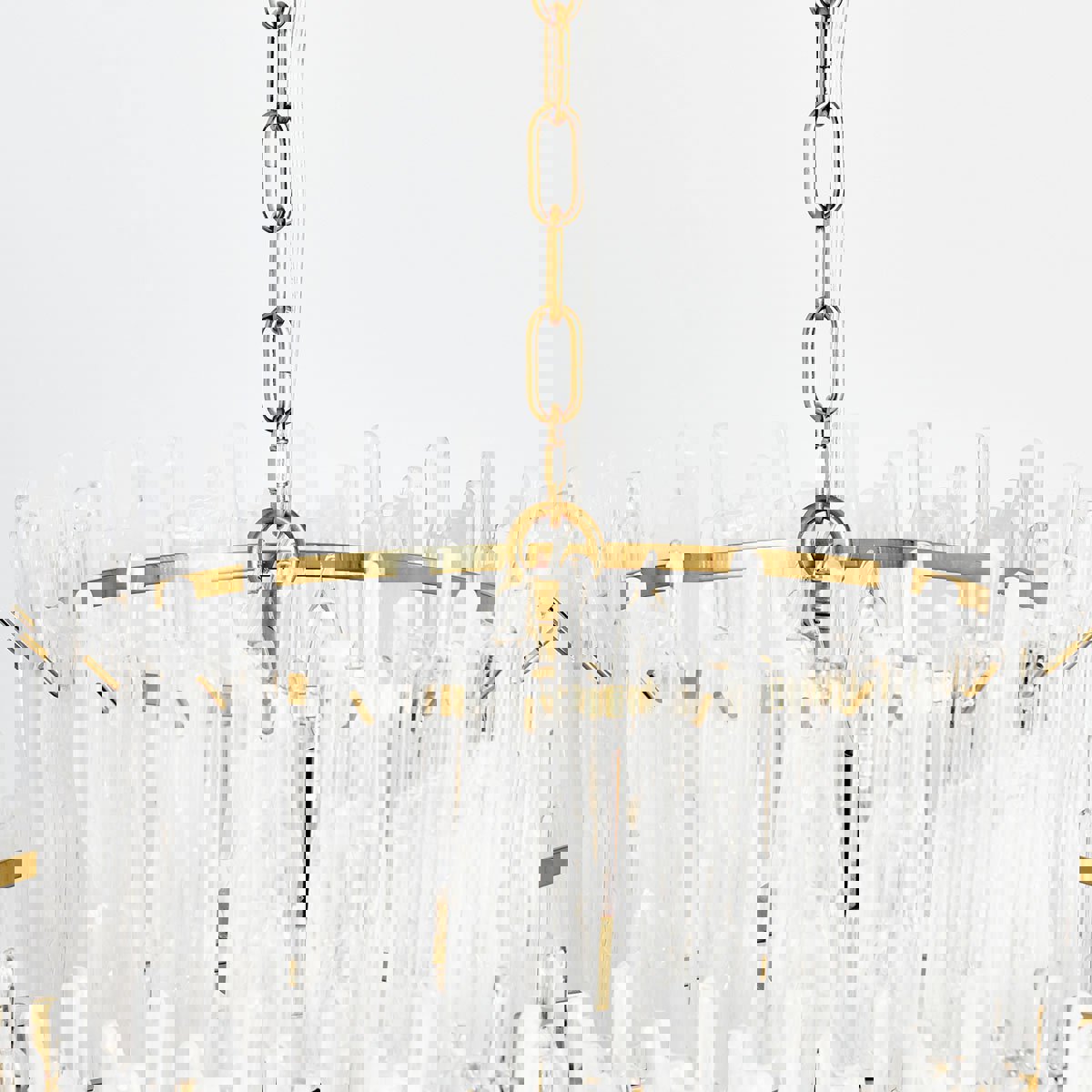 Sleek Glass Round Chandelier