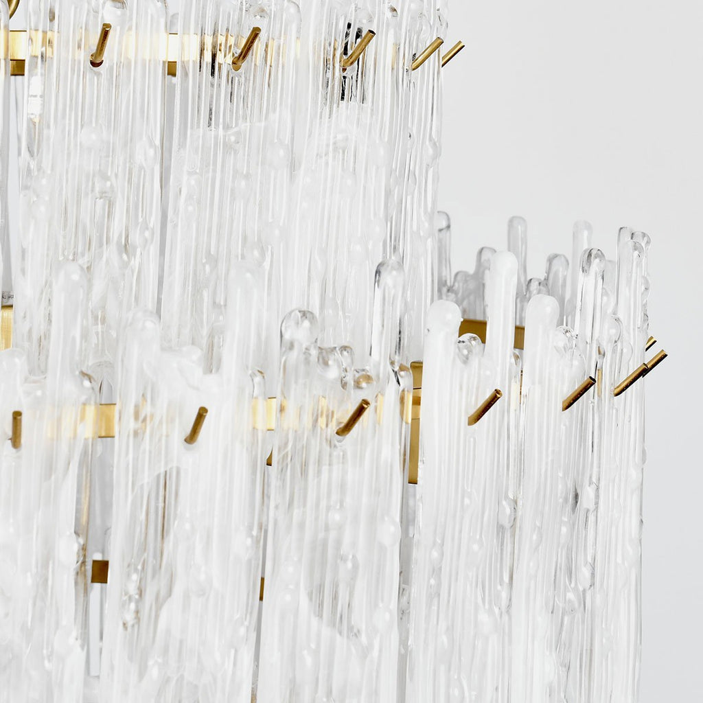 Sleek Glass Round Chandelier