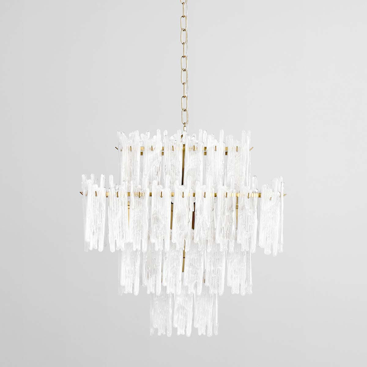 Sleek Glass Square Chandelier