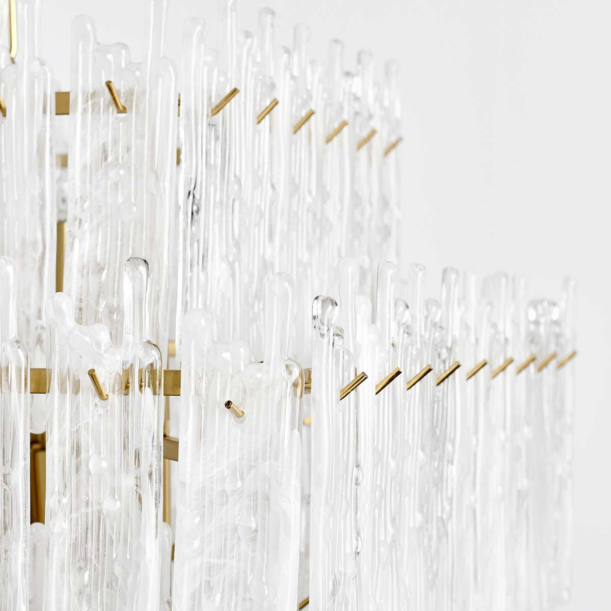 Sleek Glass Square Chandelier