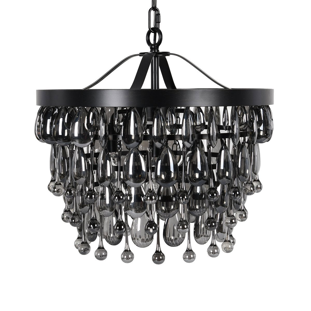 Compact Glass Round Chandelier