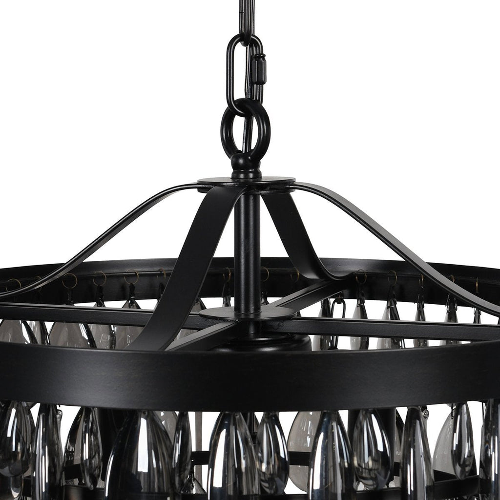 Compact Glass Round Chandelier