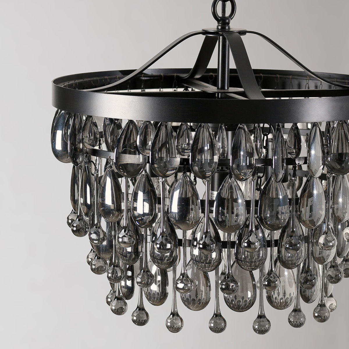 Compact Glass Round Chandelier