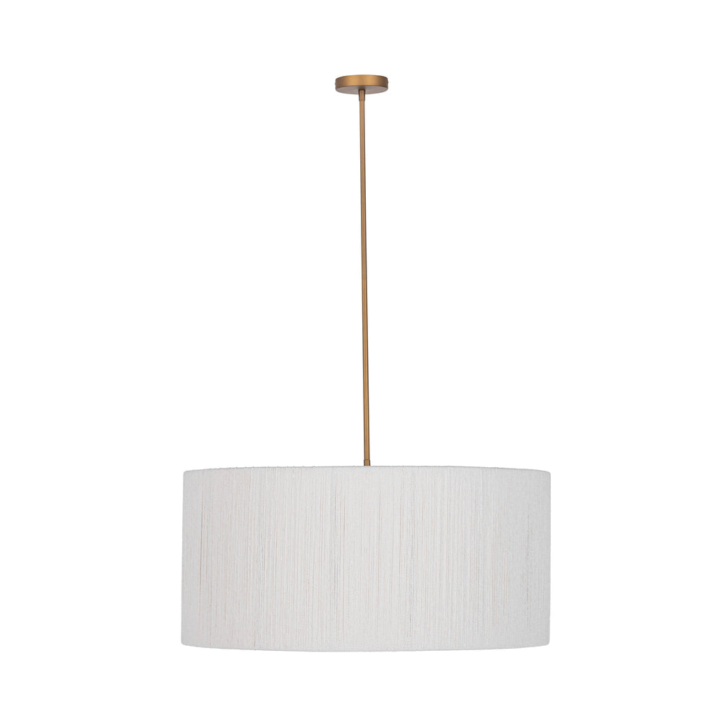 Sculptural Rattan Round Pendant
