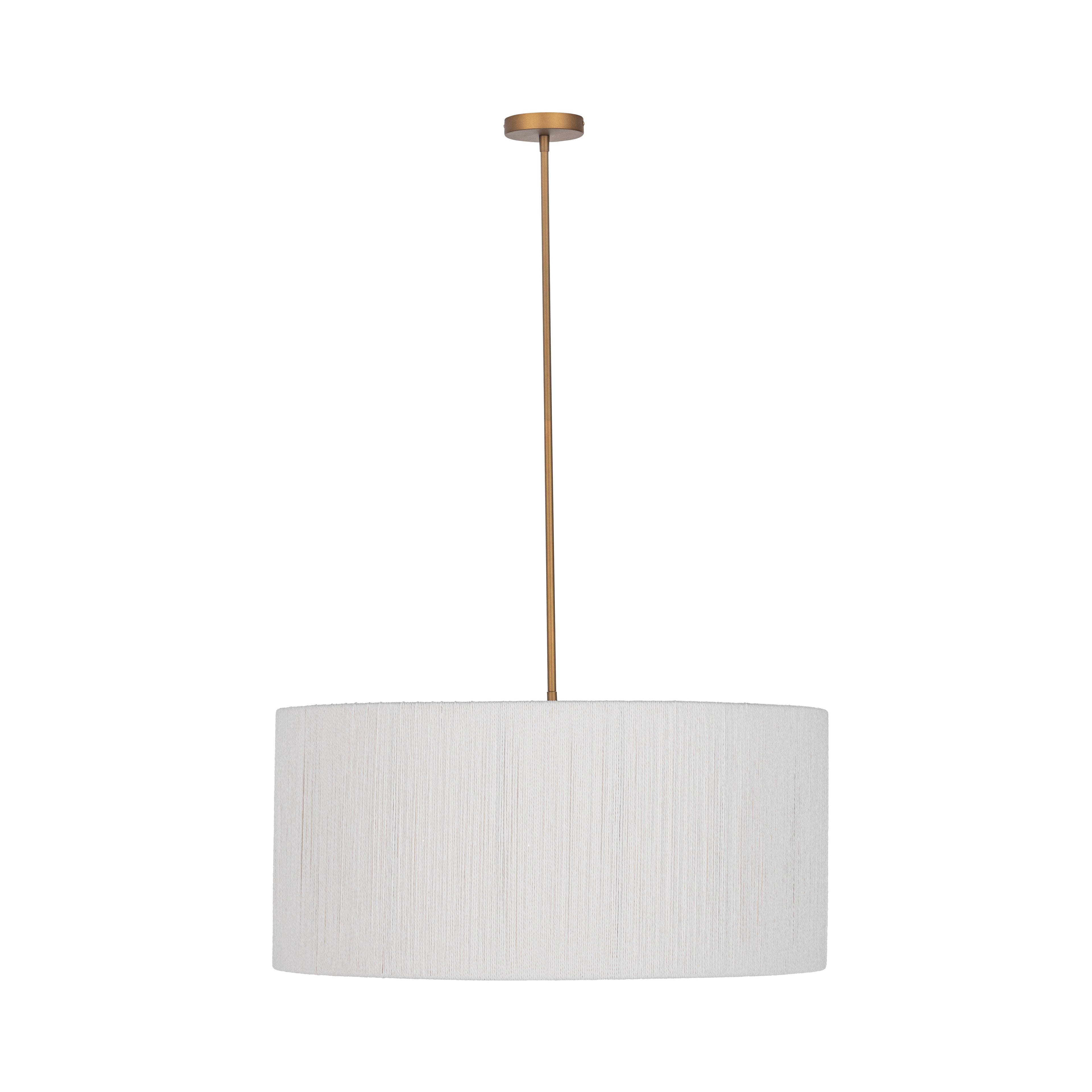 Sculptural Rattan Round Pendant