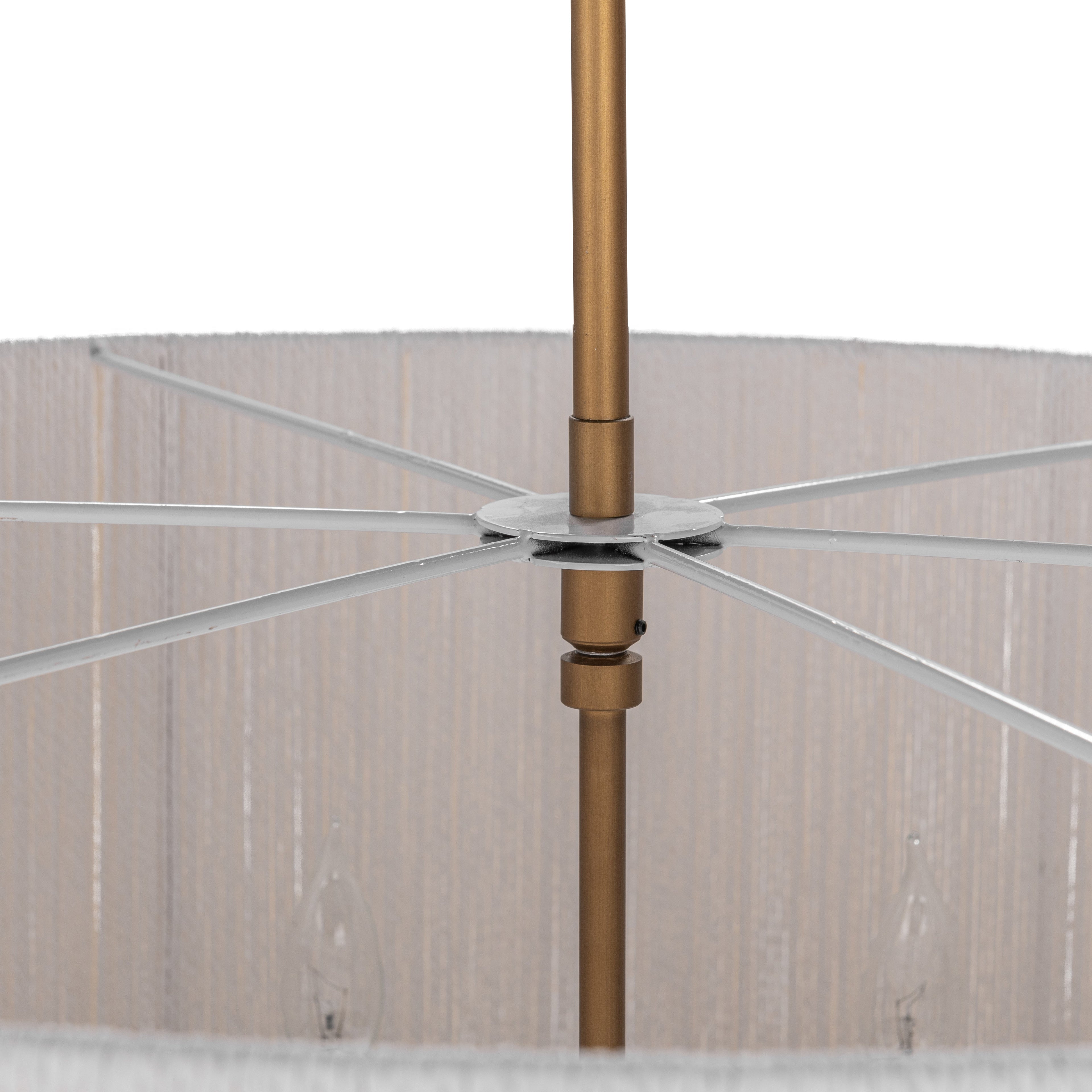Sculptural Rattan Round Pendant