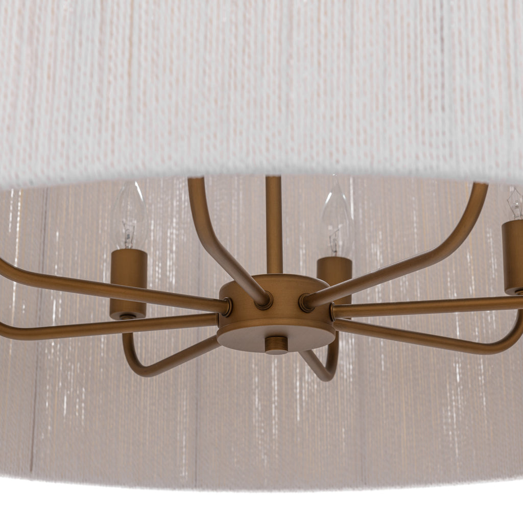 Sculptural Rattan Round Pendant