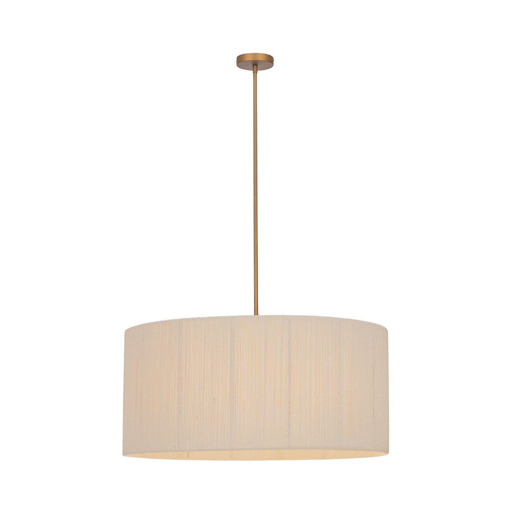 Sculptural Rattan Round Pendant