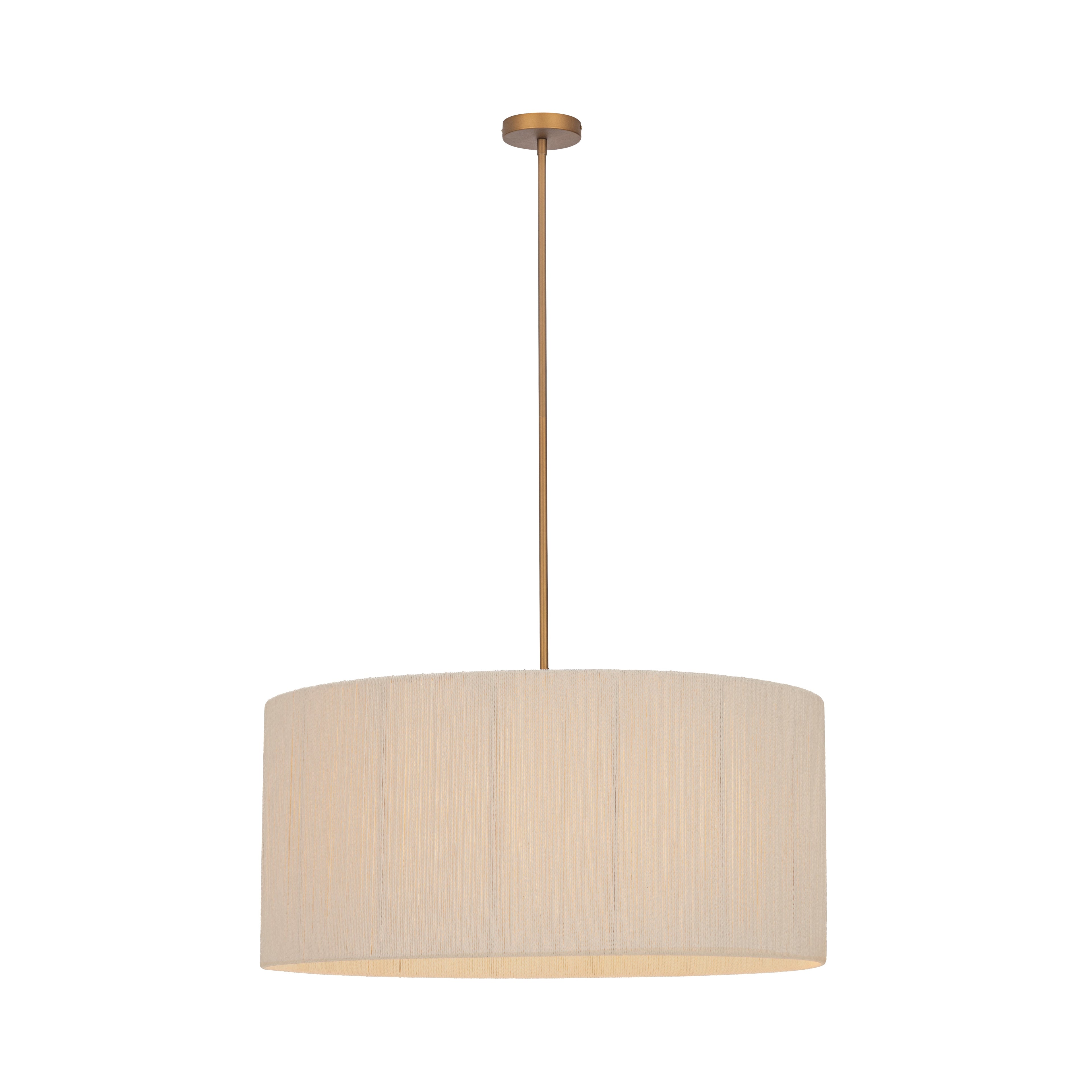 Sculptural Rattan Round Pendant